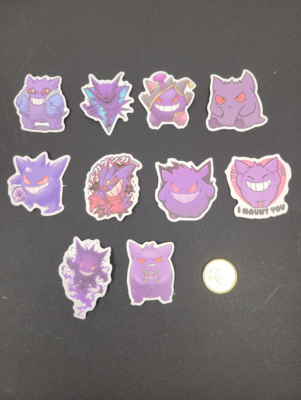 3/$20 10pcs Lot Pokemon Gengar Waterproof Stickers Set #006